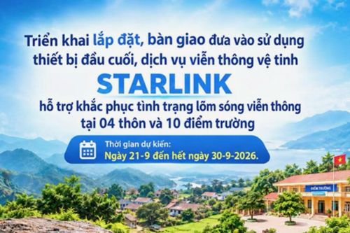 14 thôn, điểm trường học miền núi Đà Nẵng sắp có sóng vệ tinh Starlink