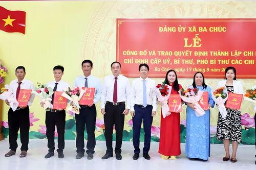 Ba Chúc kết thúc hoạt động của 2 chi bộ, thành lập mới 8 chi bộ
