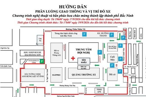 Phân luồng giao thông phục vụ Chương trình chào mừng thành lập thành phố Bắc Ninh
