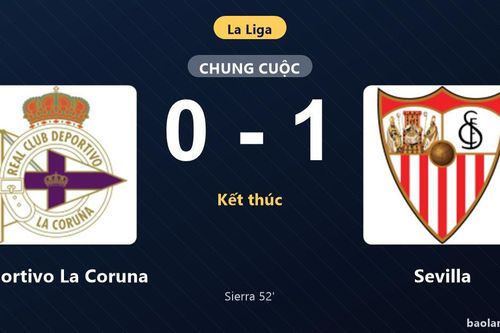 Thống kê trận đấu Deportivo La Coruna 0-1 Sevilla: Miguel Sierra tỏa sáng, Sevilla giành trọn 3 điểm