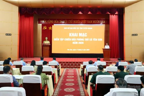 Khai mạc diễn tập chiến đấu phòng thủ xã Yên Sơn năm 2026