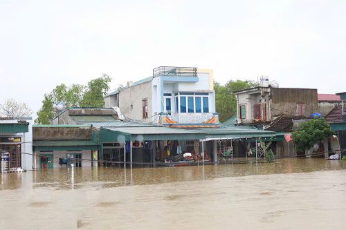 Lũ trên sông Hoàng Long đạt đỉnh, nhiều nhà dân Ninh Bình chìm trong biển nước