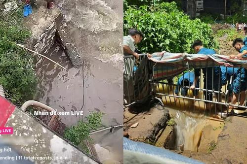Loạt livestream 'rác' câu view vụ nam sinh viên trường Mỏ bị cuốn xuống cống tử vong