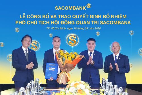 Sacombank vừa có thêm một Phó chủ tịch HĐQT