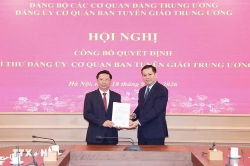 Ông Trần Thanh Lâm giữ chức Bí thư Đảng ủy cơ quan Ban Tuyên giáo Trung ương