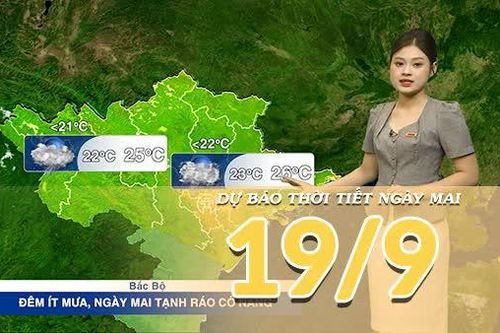 [Video] Dự báo thời tiết đêm nay và ngày mai 19/9/2026: Bắc Bộ giảm mưa, dải mưa lớn dịch xuống miền Trung