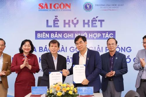 Báo Sài Gòn Giải Phóng và Trường Đại học Luật TPHCM ký kết Biên bản ghi nhớ hợp tác