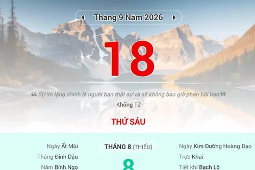 Lịch âm 18/9 - Xem lịch âm ngày 18/9