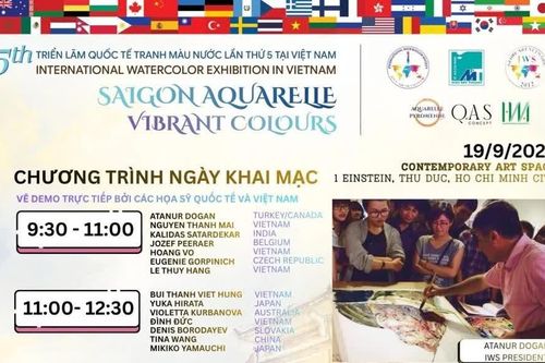 200 họa sĩ tham gia Triển lãm quốc tế Tranh màu nước lần thứ 5