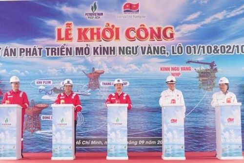 Khởi công Dự án phát triển mỏ Kình Ngư Vàng, Lô 01/10&02/10