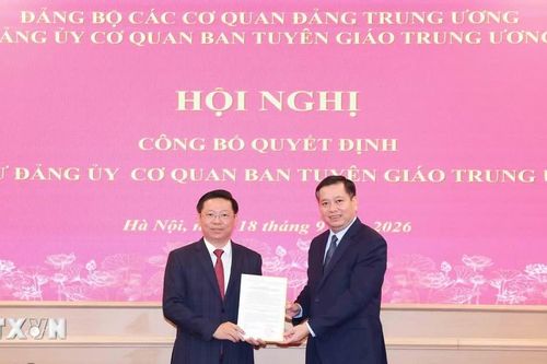 Đồng chí Trần Thanh Lâm giữ chức Bí thư Đảng ủy cơ quan Ban Tuyên giáo TW