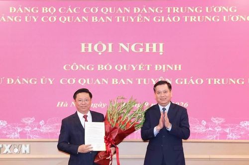 Công bố quyết định chỉ định Bí thư Đảng ủy Cơ quan Ban Tuyên giáo Trung ương