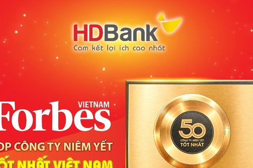 HDBank tiếp tục vào Top 50 Forbes Việt Nam trong bước chuyển lớn của thị trường vốn