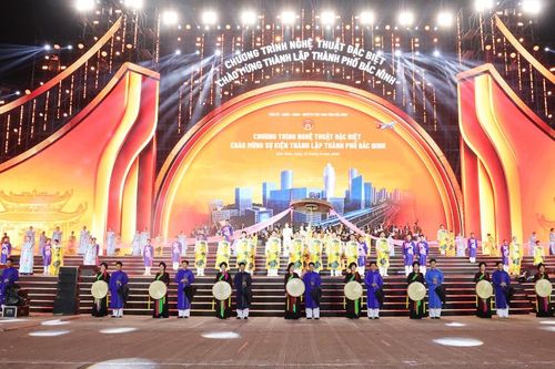 Tổng duyệt chương trình nghệ thuật đặc biệt chào mừng thành lập thành phố Bắc Ninh
