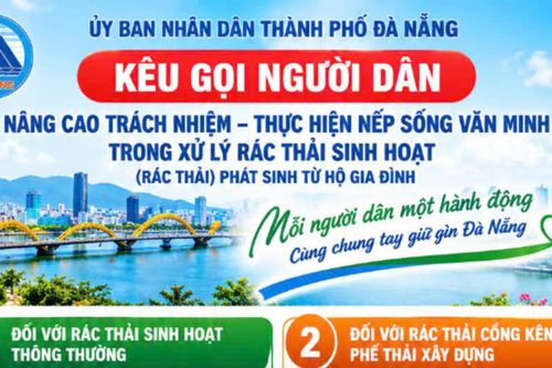 Đà Nẵng kêu gọi người dân phân loại, thu gom rác sinh hoạt đúng quy định