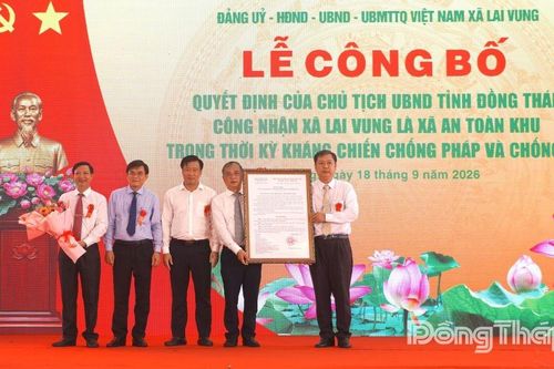 Lai Vung công bố quyết định công nhận xã An toàn khu