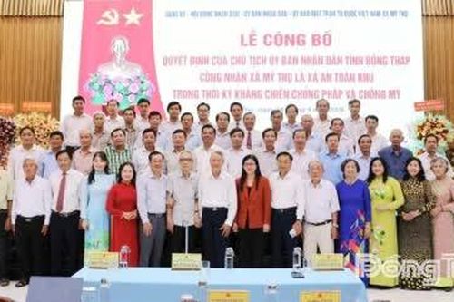 Mỹ Thọ tổ chức lễ công bố Quyết định công nhận xã An toàn khu