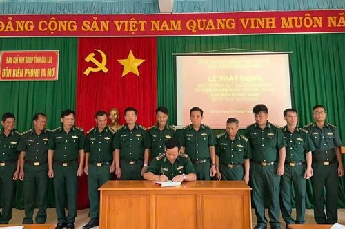 Đồn Biên phòng Ia Mơ phát động đợt thi đua chào mừng 50 năm ngày truyền thống