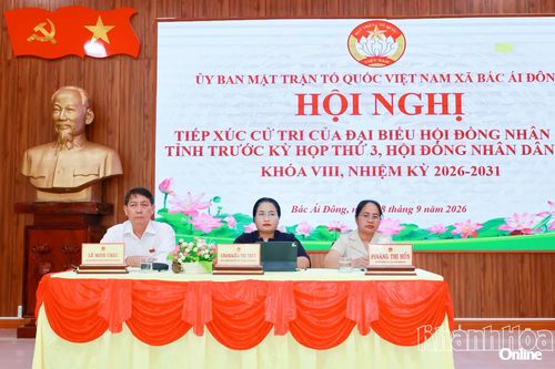 Đại biểu HĐND tỉnh tiếp xúc cử tri xã Bác Ái Đông