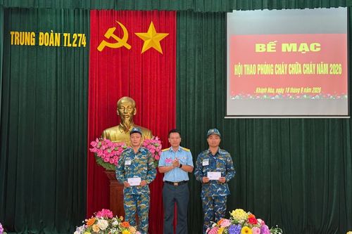 Trung đoàn 274 tổ chức hội thao phòng cháy, chữa cháy