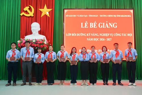 Bế giảng lớp Bồi dưỡng kỹ năng, nghiệp vụ công tác đội