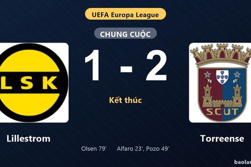 Thống kê trận đấu Lillestrom 1-2 Torreense: Manuel Pozo tỏa sáng, Torreense giành trọn 3 điểm