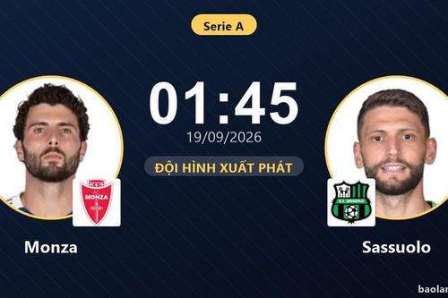 TRỰC TIẾPTrực tiếp Monza vs Sassuolo: Trận đấu đang diễn ra