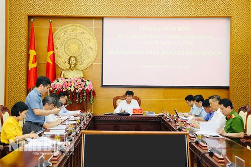 Thường trực Ban Chỉ đạo phòng, chống tham nhũng, lãng phí, tiêu cực tỉnh họp thường kỳ tháng 8/2026