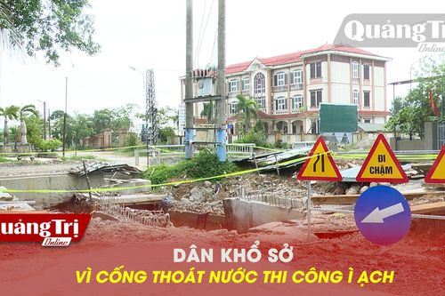 Dân khổ sở vì cống thoát nước thi công ì ạch