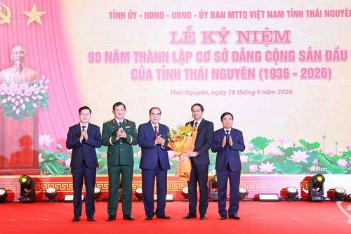 Thái Nguyên kỷ niệm 90 năm thành lập cơ sở Đảng Cộng sản đầu tiên của tỉnh