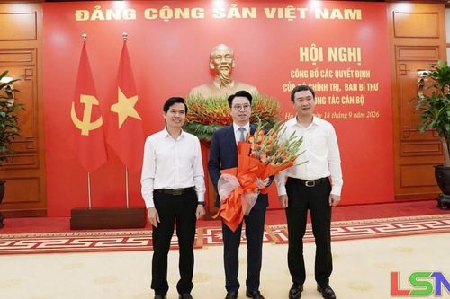 Ông Trần Quân - Giám đốc Kho bạc Nhà nước được điều động giữ chức Phó Bí thư Thường trực Tỉnh ủy Lạng Sơn