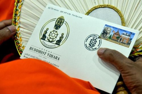 Tem Bưu chính kỷ niệm 100 năm London Buddhist Vihara