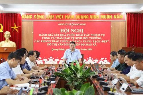 Xã Quang Minh: Tăng cường giải pháp đảm bảo môi trường 'Sáng - Xanh - Sạch - Đẹp'