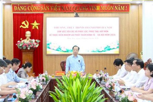 Đánh giá công tác phát triển kinh tế - xã hội tại các xã Phúc Lộc, Phúc Thọ, Hát Môn