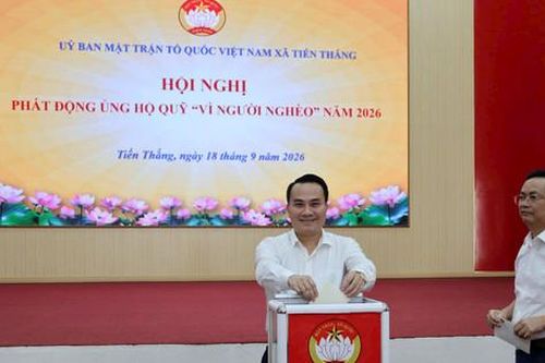 Xã Tiến Thắng phát động ủng hộ Quỹ 'Vì người nghèo' năm 2026