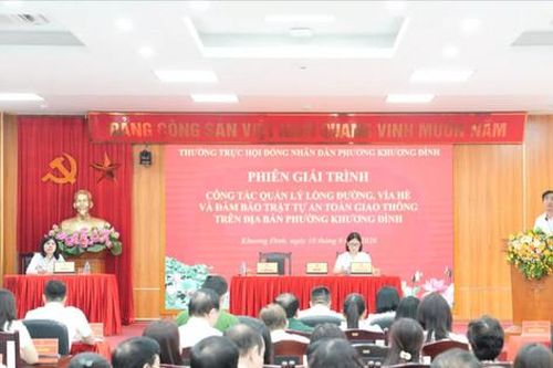 Phường Khương Đình tăng cường quản lý lòng đường, vỉa hè