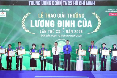 30 nhà nông trẻ nhận Giải thưởng Lương Định Của lần thứ XXI năm 2026