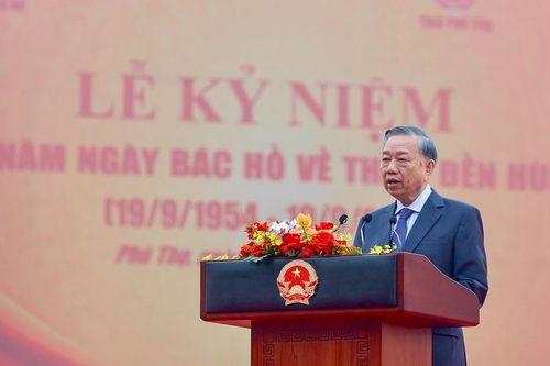 Phát biểu của Tổng Bí thư, Chủ tịch nước Tô Lâm tại Lễ kỷ niệm 72 năm Ngày Bác Hồ về thăm Đền Hùng
