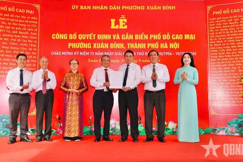Gắn biển tên phố mang tên danh thần Đỗ Cao Mại