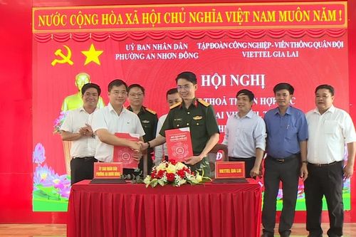 Phường An Nhơn Đông và Viettel Gia Lai ký kết hợp tác chuyển đổi số