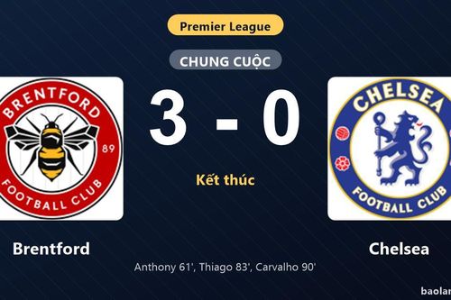 Thống kê trận đấu Brentford 3-0 Chelsea: Brentford thắng đậm thuyết phục