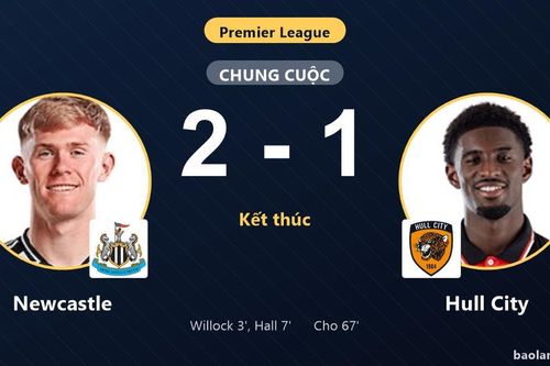 Hạ Hull City 2-1, Newcastle leo lên thứ 12 và ghìm chân đối thủ