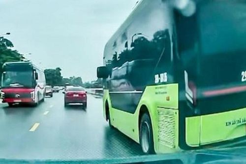 Xử phạt tài xế xe buýt vượt phải sai quy định trên Quốc lộ 3