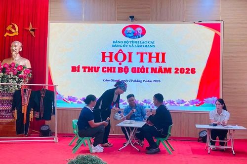 Lào Cai: Sôi nổi Hội thi Bí thư Chi bộ giỏi xã Lâm Giang
