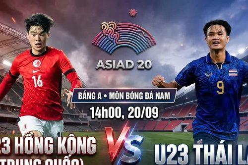 Nhận định U23 Hồng Kông (Trung Quốc) vs U23 Thái Lan, 14h00 ngày 20/9: U23 Thái Lan thừa thắng xông lên