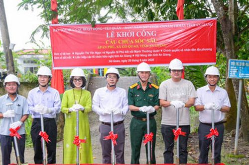 An Giang: Khởi công xây dựng cầu trong chương trình 'Tết Quân - Dân'