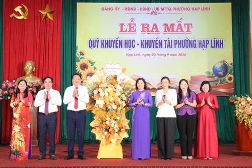 Bắc Ninh: Ra mắt Quỹ Khuyến học, Khuyến tài phường Hạp Lĩnh