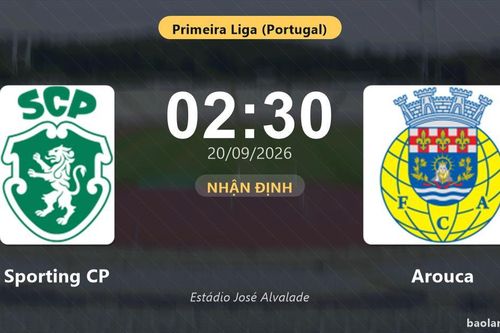 Nhận định Sporting CP vs Arouca: Cơ hội bám đuổi ngôi đầu