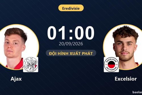 TRỰC TIẾPTrực tiếp Ajax vs Excelsior: Trận đấu đang diễn ra
