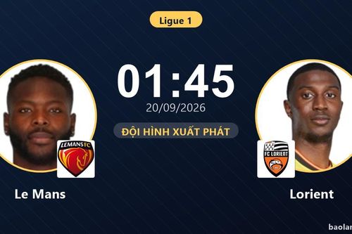 TRỰC TIẾPTrực tiếp Le Mans vs Lorient: Đội hình xuất phát